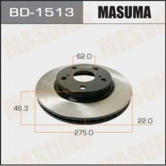 Диск гальмівний (кратно 2 шт.)) MASUMA BD1513