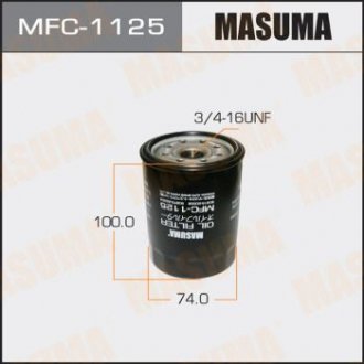 Фільтр масляний Toyota FJ Cruiser (06-09), Land Cruiser (-12), Land Cruiser Prado (05-09), Sequoia (00-09) 4.0, 4.7 MASUMA MFC1125