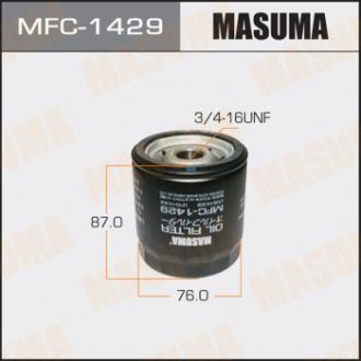 Фільтр масляний Ford Fiesta (02-), Focus (05-), Mondeo (07-)/ Mazda CX-7 (09-12) MASUMA MFC1429