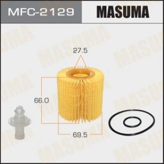 Фильтр масляный (вставка) Lexus NX200T (14-), RX 350 (08-)/ Toyota Camry (06-), Highlander (13-), RAV 4 (08-), Venza (09-) MASUMA MFC2129 (фото 1)