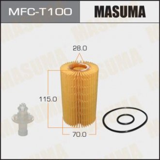 Фильтр масляный (вставка) Toyota Land Cruiser, Sequoia, Tundra (07-) MASUMA MFCT100 (фото 1)