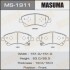 Колодка тормозная передняя Toyota Auris (06-15), Avensis (08-), Corolla (06-10) (MS1911) MASUMA