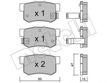 Комплект тормозных колодок Metelli 22-0173-0