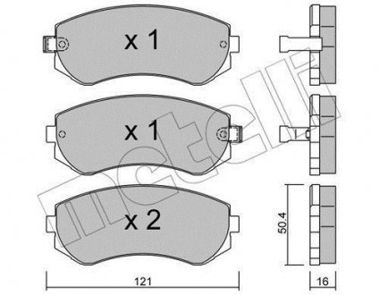 Комплект тормозных колодок Metelli 22-0304-0