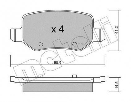 Комплект тормозных колодок Metelli 22-0565-0