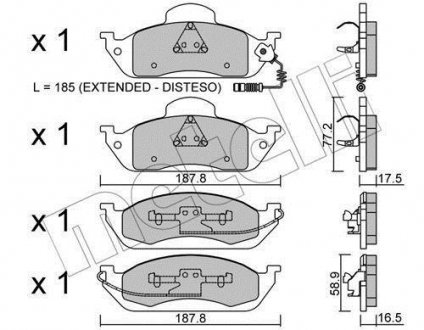 Комплект тормозных колодок Metelli 22-0569-0