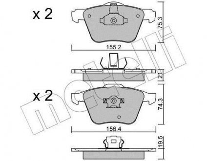 Комплект тормозных колодок Metelli 22-0599-0