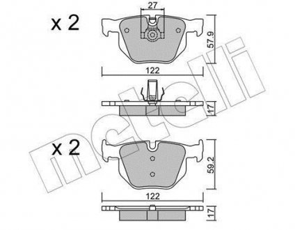 Комплект тормозных колодок Metelli 22-0644-0