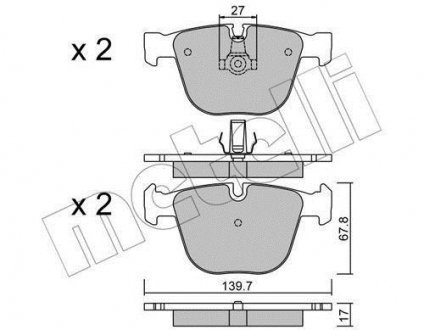 Комплект тормозных колодок Metelli 22-0773-9