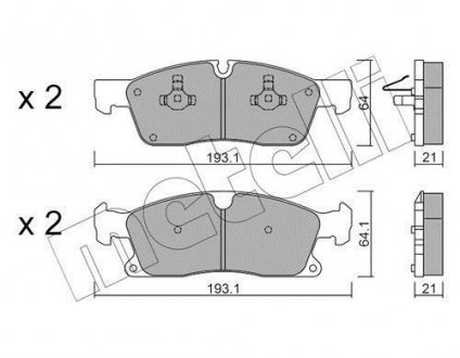 Комплект тормозных колодок Metelli 22-0927-4