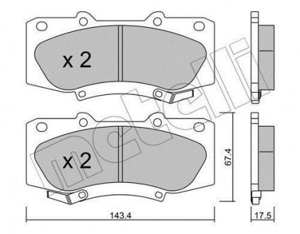 Комплект гальмівних колодок Metelli 22-0937-0