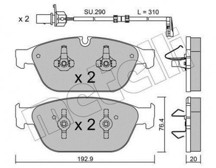 Комплект тормозных колодок Metelli 22-0954-0K