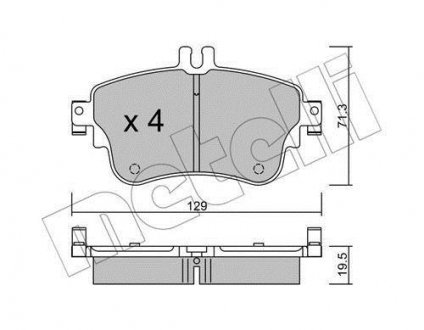 Комплект тормозных колодок (дисковых).) Metelli 22-0964-0