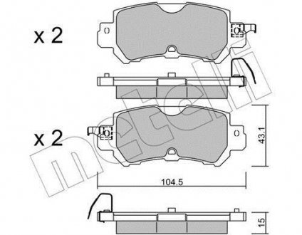 Комплект тормозных колодок Metelli 22-0970-0