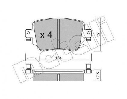 Комплект тормозных колодок Metelli 22-0980-0