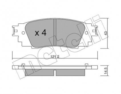 Комплект тормозных колодок Metelli 22-1089-0