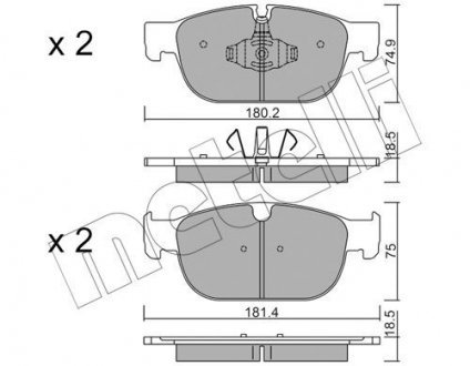 Комплект гальмівних колодок Metelli 22-1120-0