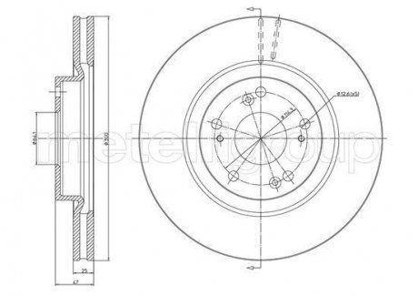 Диск тормозной Metelli 23-1356C