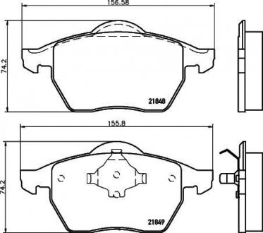 Тормозные колодки перед. VW Sharan 95-00 SEAT Alhambra FORD Galaxy MINTEX MDB1741