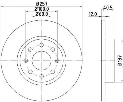 Тормозные диск пер. Opel Corsa D 1.0 MINTEX MDC1838