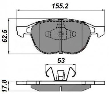 Гальмівні колодки перед. Focus/C-Max/Kuga 03- NATIONAL NP2002