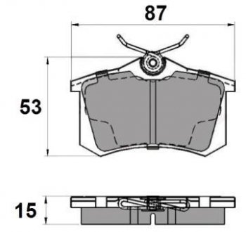 Тормозные колодки зад. Caddy III/IV/Passat/Audi A4/A6 (Lucas) NATIONAL NP2037