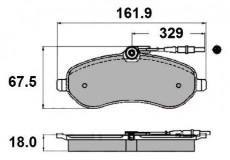 Гальмівні колодки перед. Scudo/Expert 07- NATIONAL NP2115