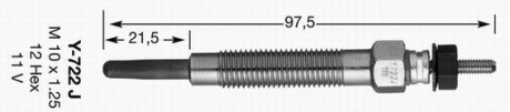 Свічка накалу NGK Y722JS