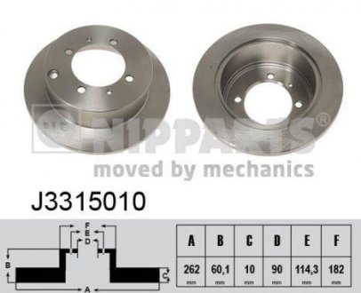 Тормозной диск NIPPARTS J3315010