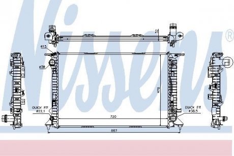 Радиатор охлаждения NISSENS 60324