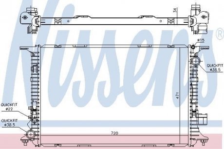 Радиатор охлаждения NISSENS 60326