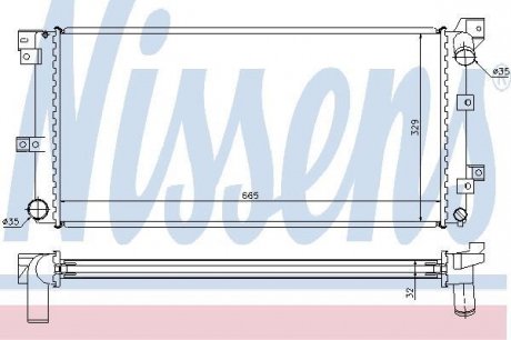 Радіатор охолоджування NISSENS 60985