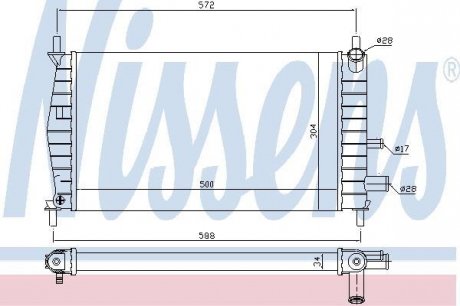 Радиатор охлаждения NISSENS 62085A