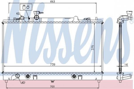 Радиатор системы охлаждения NISSENS 62465A