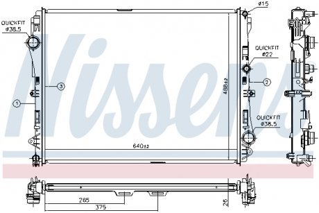 Радиатор NISSENS 627023