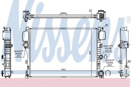 Радиатор системы охлаждения NISSENS 627025