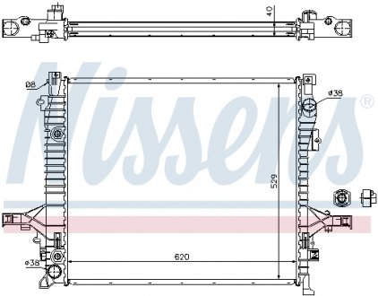 Радиатор системы охлаждения NISSENS 65613A