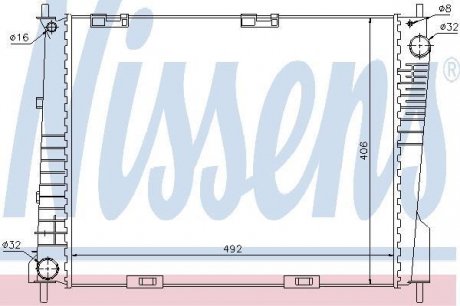 Радіатор охолоджування NISSENS 67283