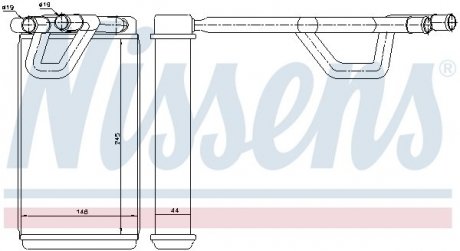 Радіатор опалювача салону NISSENS 72208