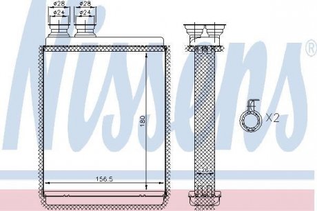 Радиатор отопителя first fit NISSENS 72986