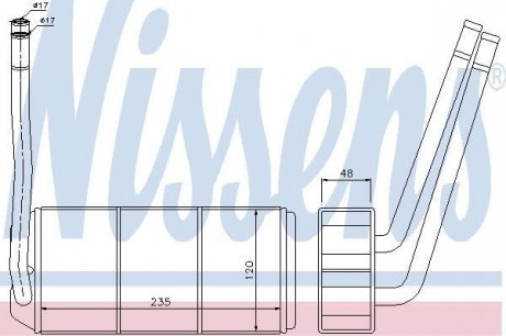 Радіатор обігріу салону NISSENS 73001