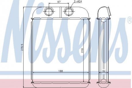 Радиатор печки NISSENS 73467