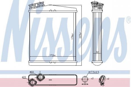 Радиатор салона NISSENS 73645