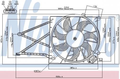 Вентилятор радиатора NISSENS 85176