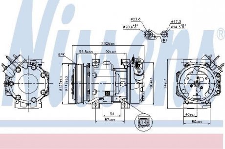 Компрессор кондиционера NISSENS 89076