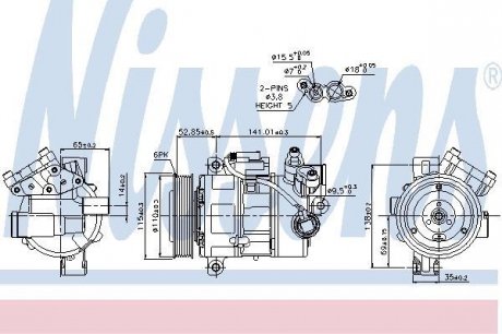 Компресор кондиціонера NISSENS 89086