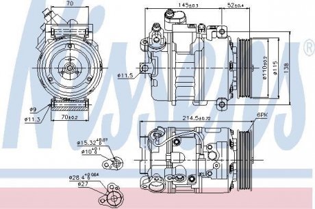 Компрессор кондиционера NISSENS 89214