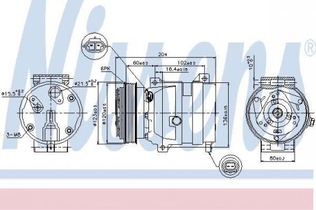 Компрессор кондиционера NISSENS 89281