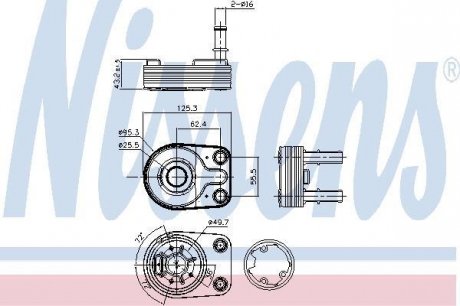 Масляний радіатор NISSENS 90795 (фото 1)