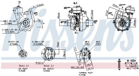 Турбіна HYUNDAI TUCSON (JM) (04-) 2.0 CRDi NISSENS 93223